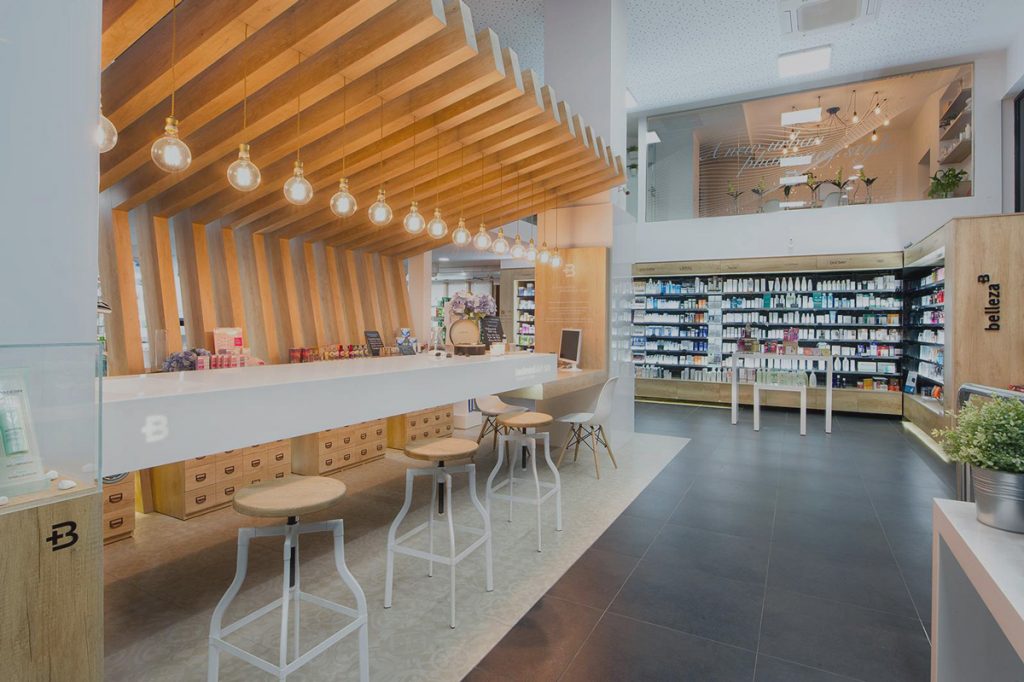 Mostrador de farmacia Boulevard.